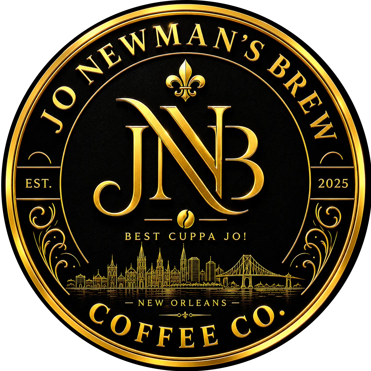 Jo Newman's Brew circular JNB logo
